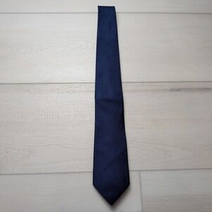 State & Liberty Necktie Tie Blue 100% Silk‎ Handmade Business Career Work